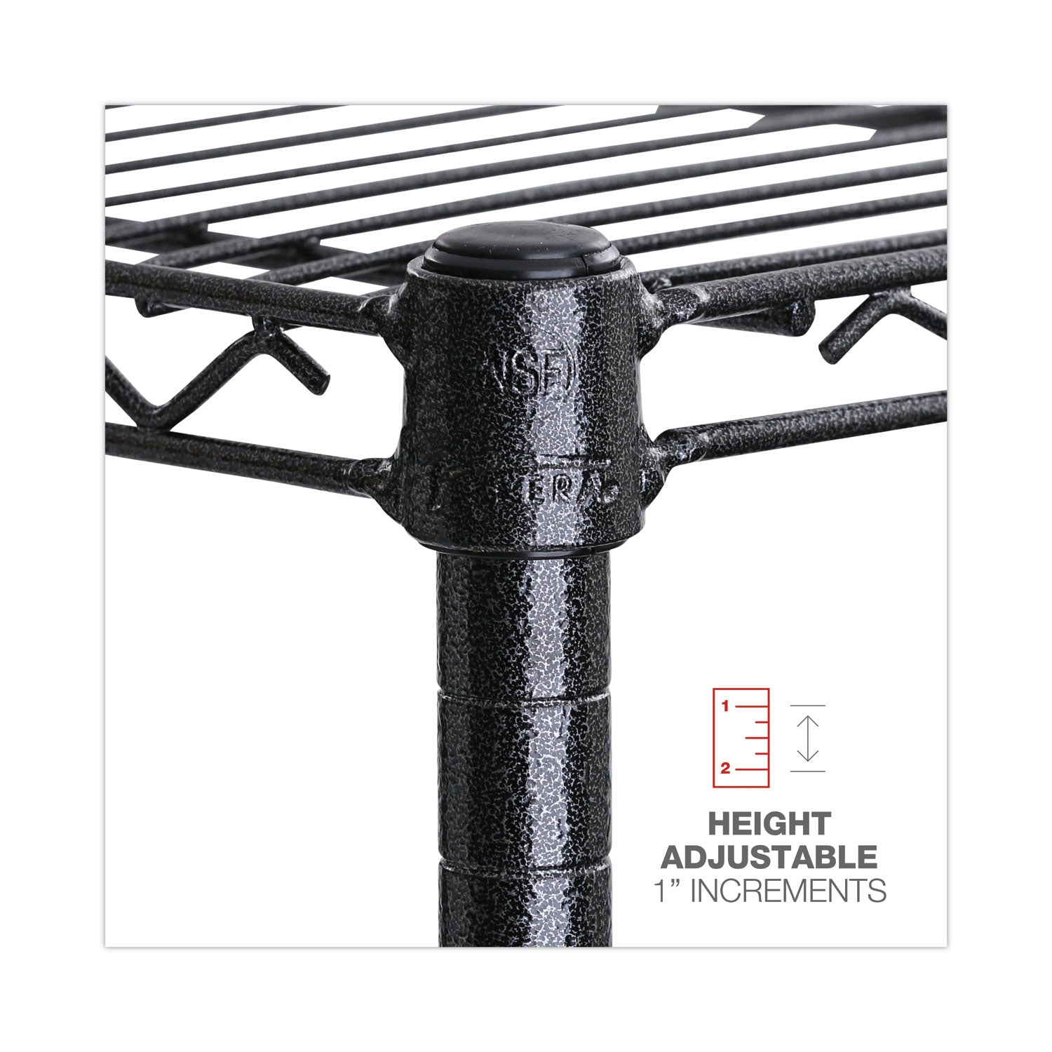 Alera All-Purpose Wire Shelving Starter Kit, Four-Shelf, 60w x 18d x 72h, Black Anthracite Plus