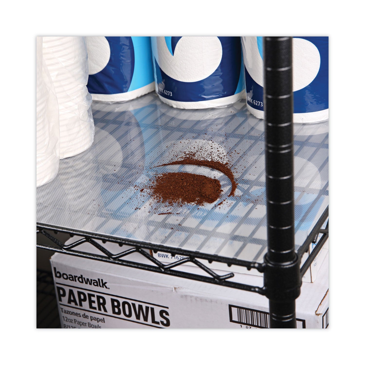 Alera Shelf Liners For Wire Shelving, Clear Plastic, 48w x 24d, 4/Pack
