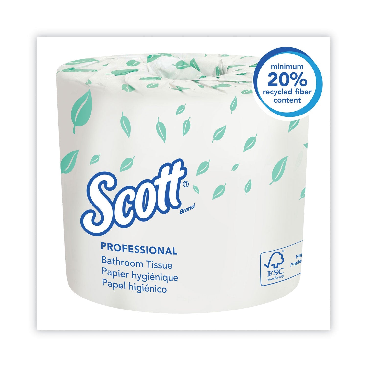 Scott Essential Standard Roll Bathroom Tissue for Business, Septic Safe, Convenience Carton, 2-Ply, White, 550/Roll, 20 Rolls/CT