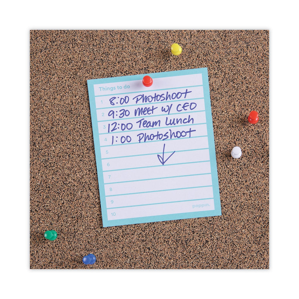 Universal Tech Cork Board, 24 x 18, Cork, Black Frame
