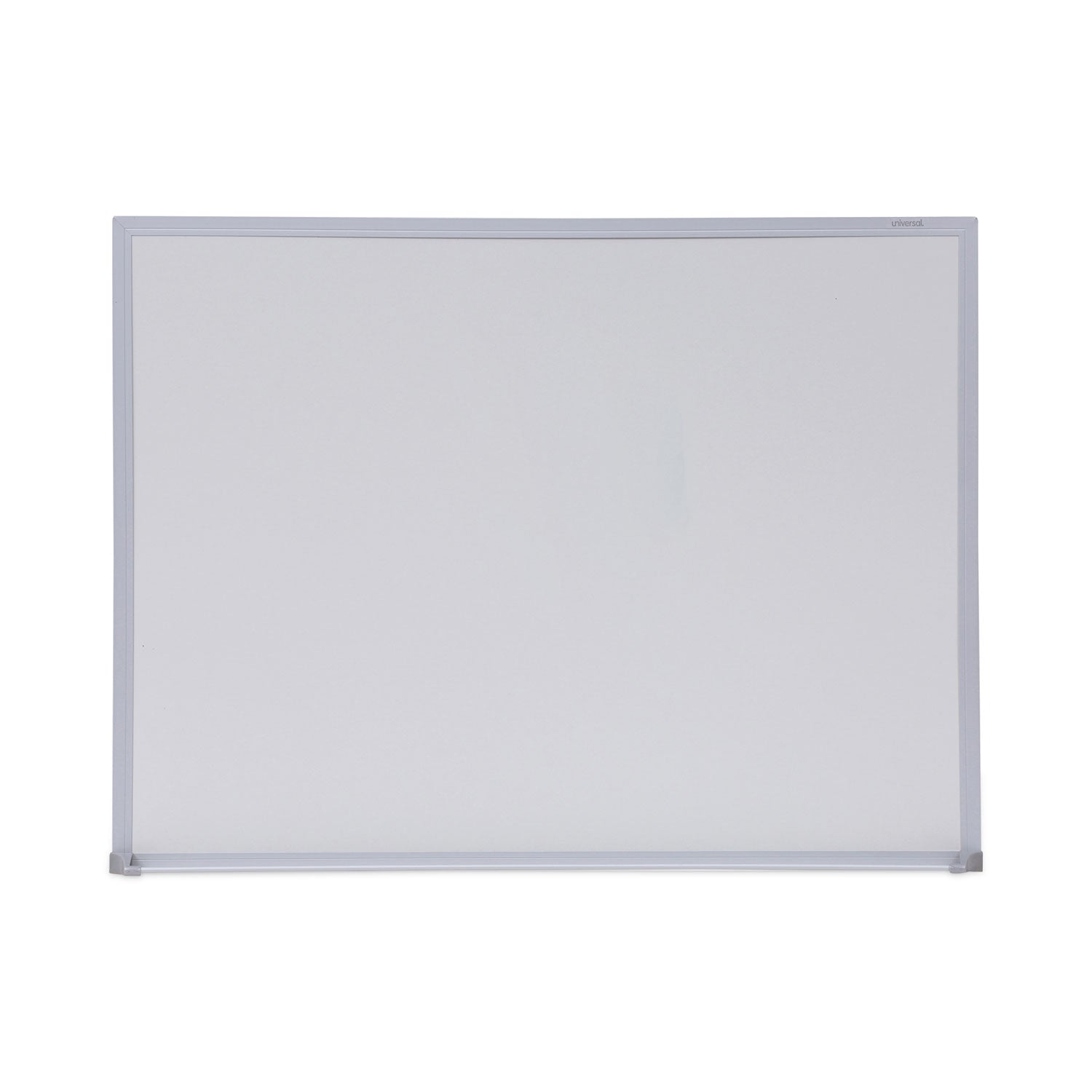 Universal Dry-Erase Board, Melamine, 24 x 18, Satin-Finished Aluminum Frame