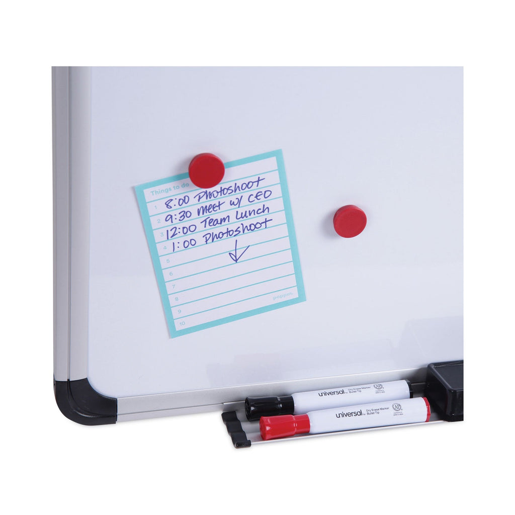 Universal Magnetic Steel Dry Erase Board, 36 x 24, White, Aluminum Frame