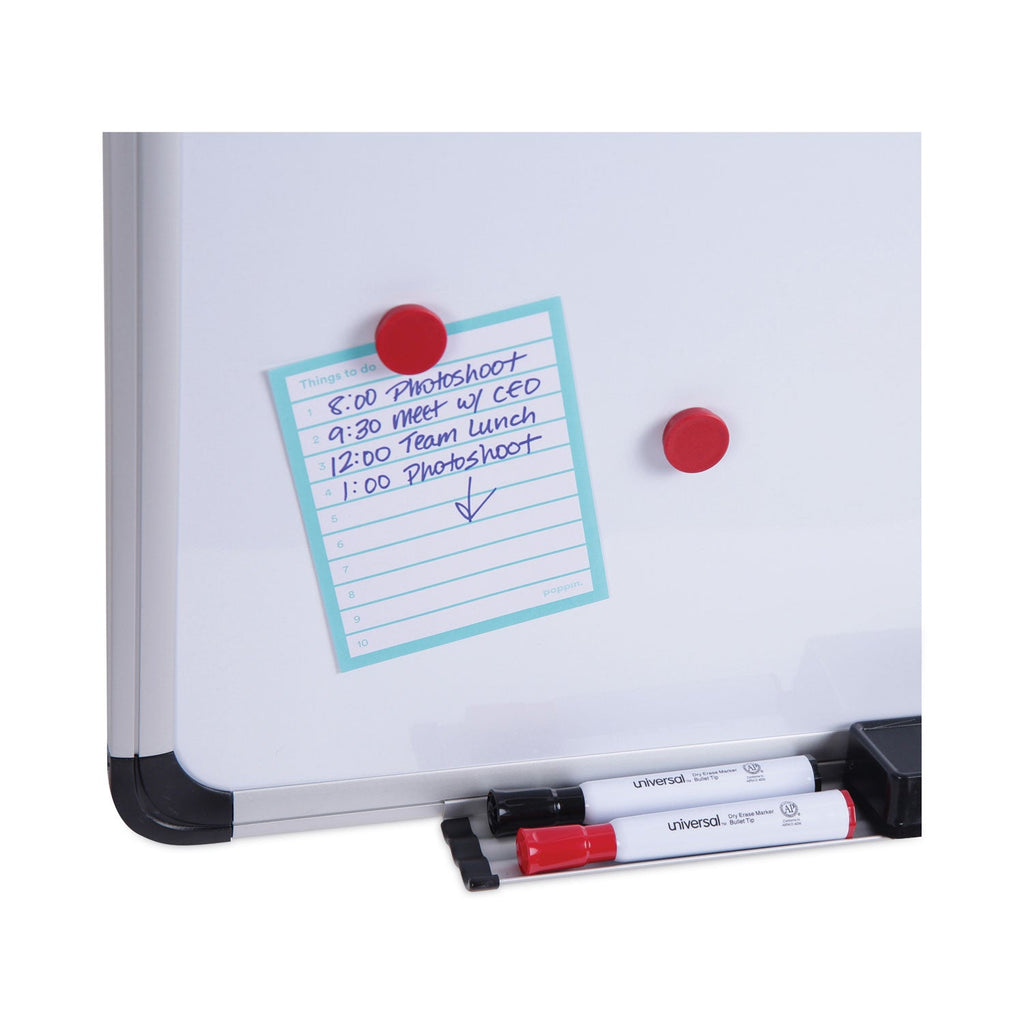 Universal Magnetic Steel Dry Erase Board, 48 x 36, White, Aluminum Frame