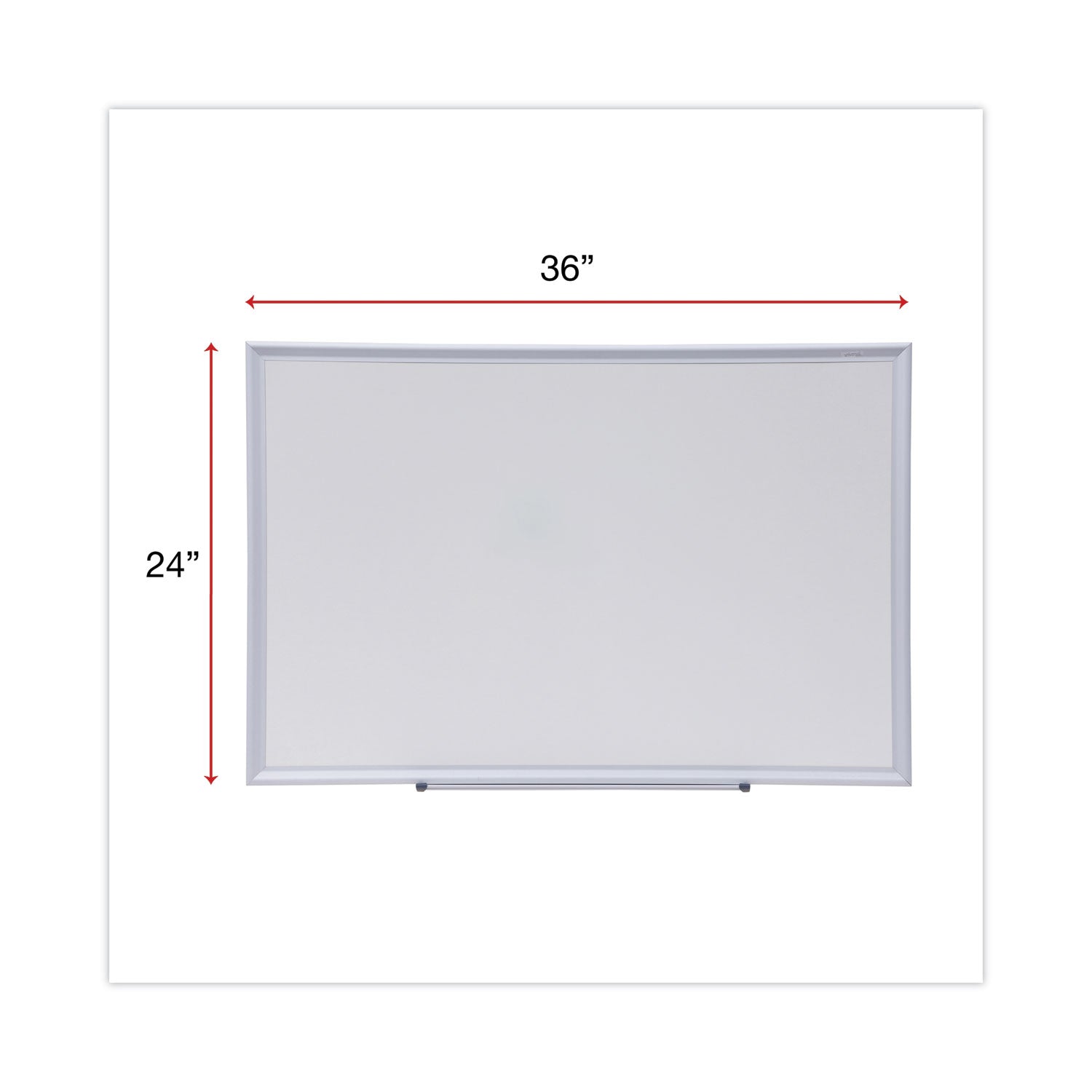 Universal Dry Erase Board, Melamine, 36 x 24, Aluminum Frame