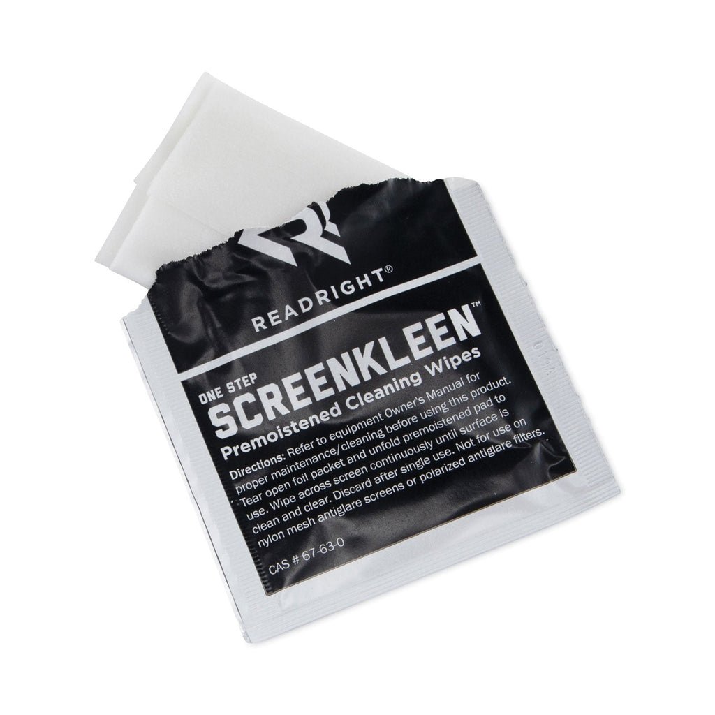 Read Right OneStep CRT Screen Cleaning Pads, 5 x 5, Cloth, White, 100/Box