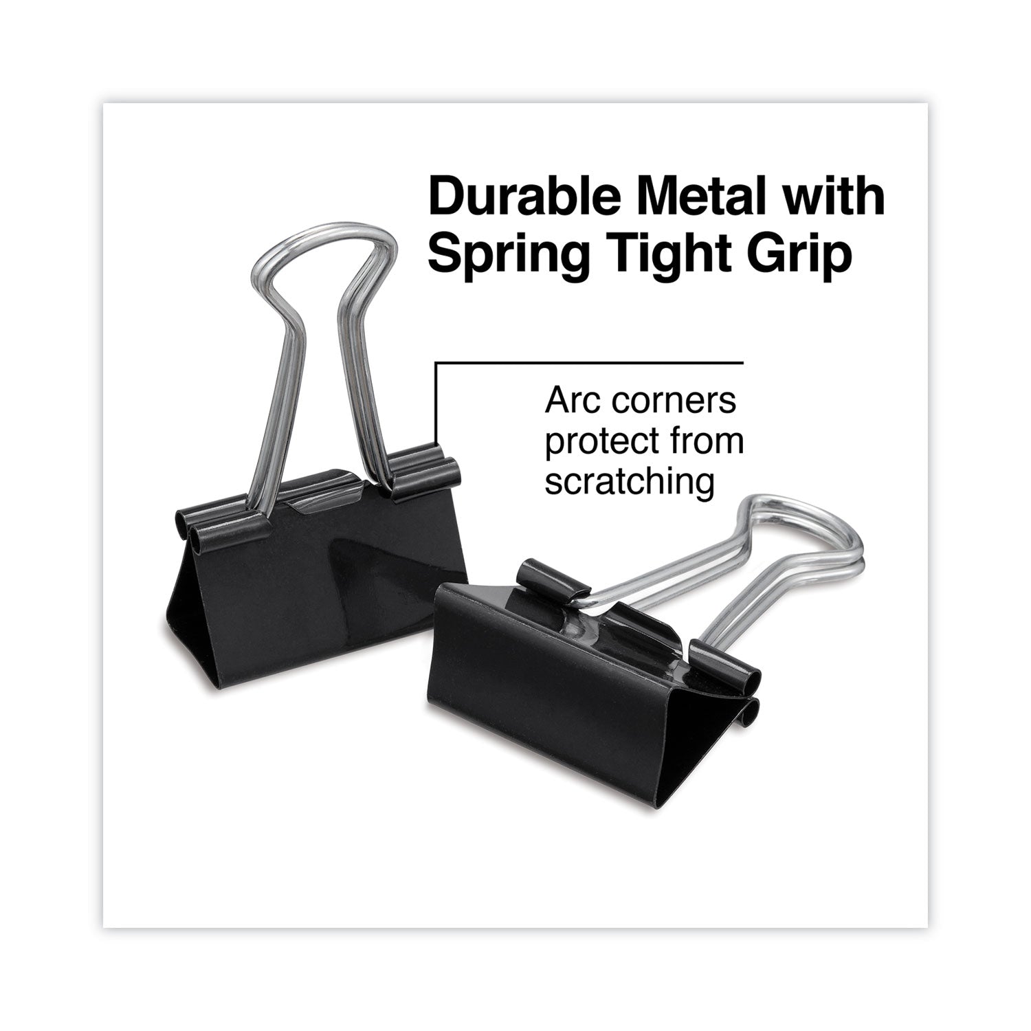 Universal Binder Clip Zip-Seal Bag Value Pack, Medium, Black/Silver, 36/Pack