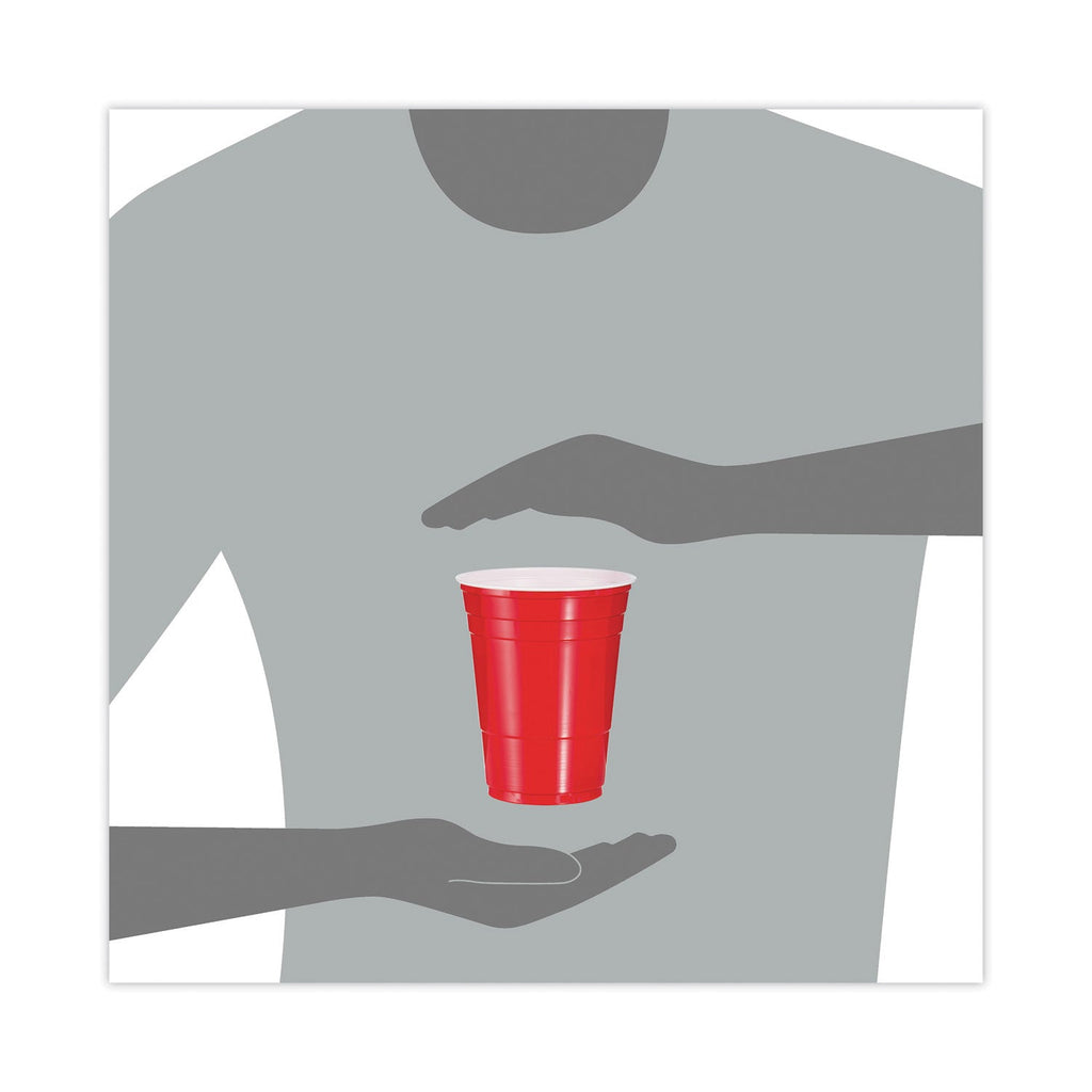Dart Solo Plastic Party Cold Cups, 16 oz, Red, 50/Bag, 20 Bags/Carton