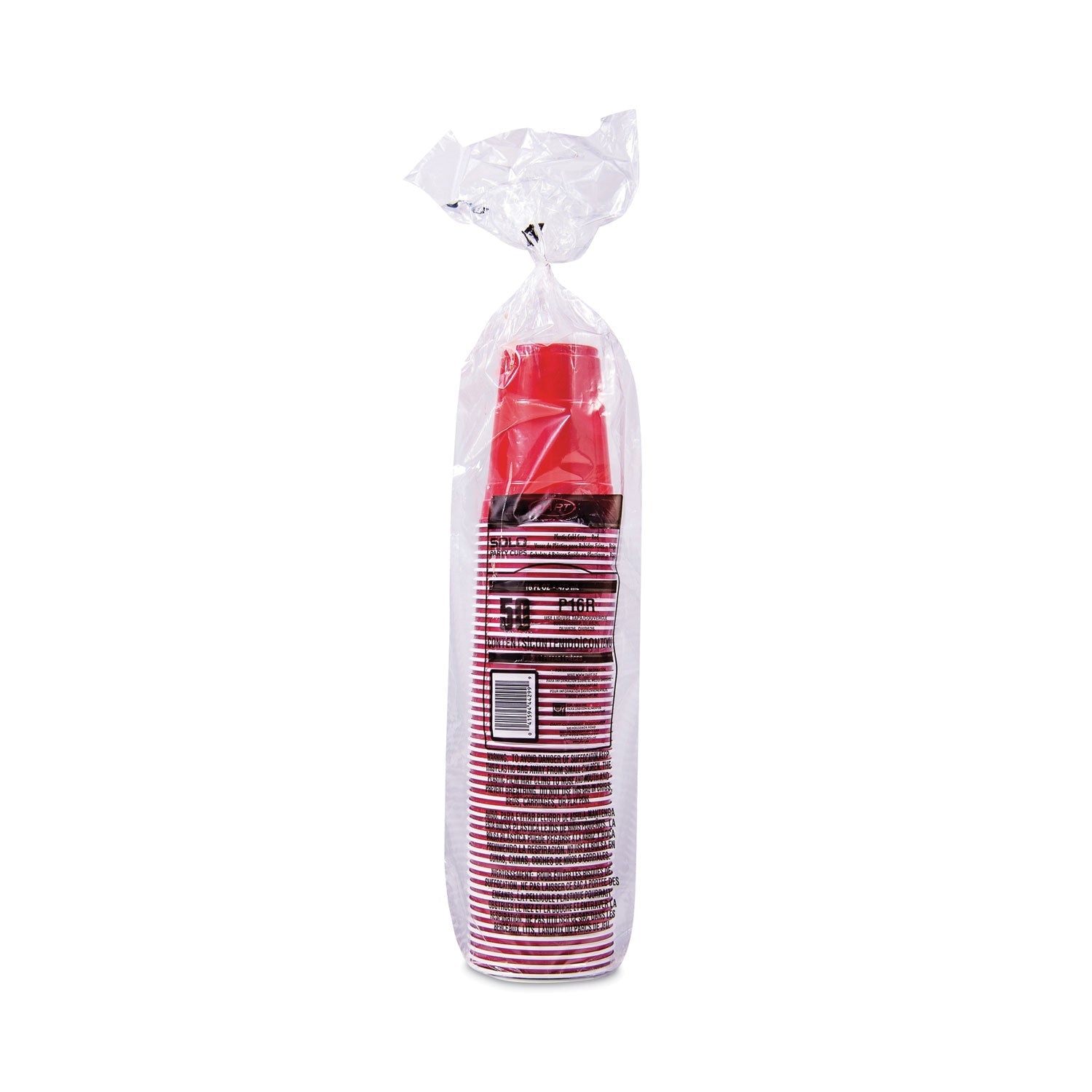 Dart Solo Plastic Party Cold Cups, 16 oz, Red, 50/Bag, 20 Bags/Carton