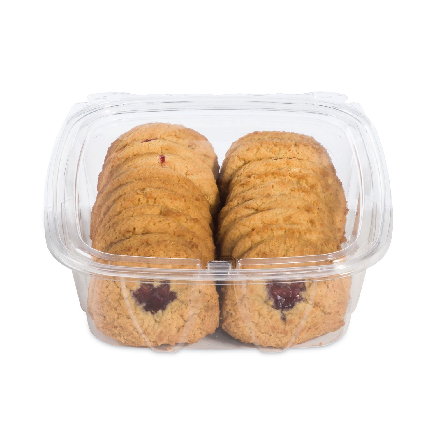 Dart ClearPac SafeSeal Tamper-Resistant/Evident Containers, Flat Lid, 48 oz, 7.8 x 8.1 x 2.5, Clear, Plastic, 100/Bag, 2 Bags/CT