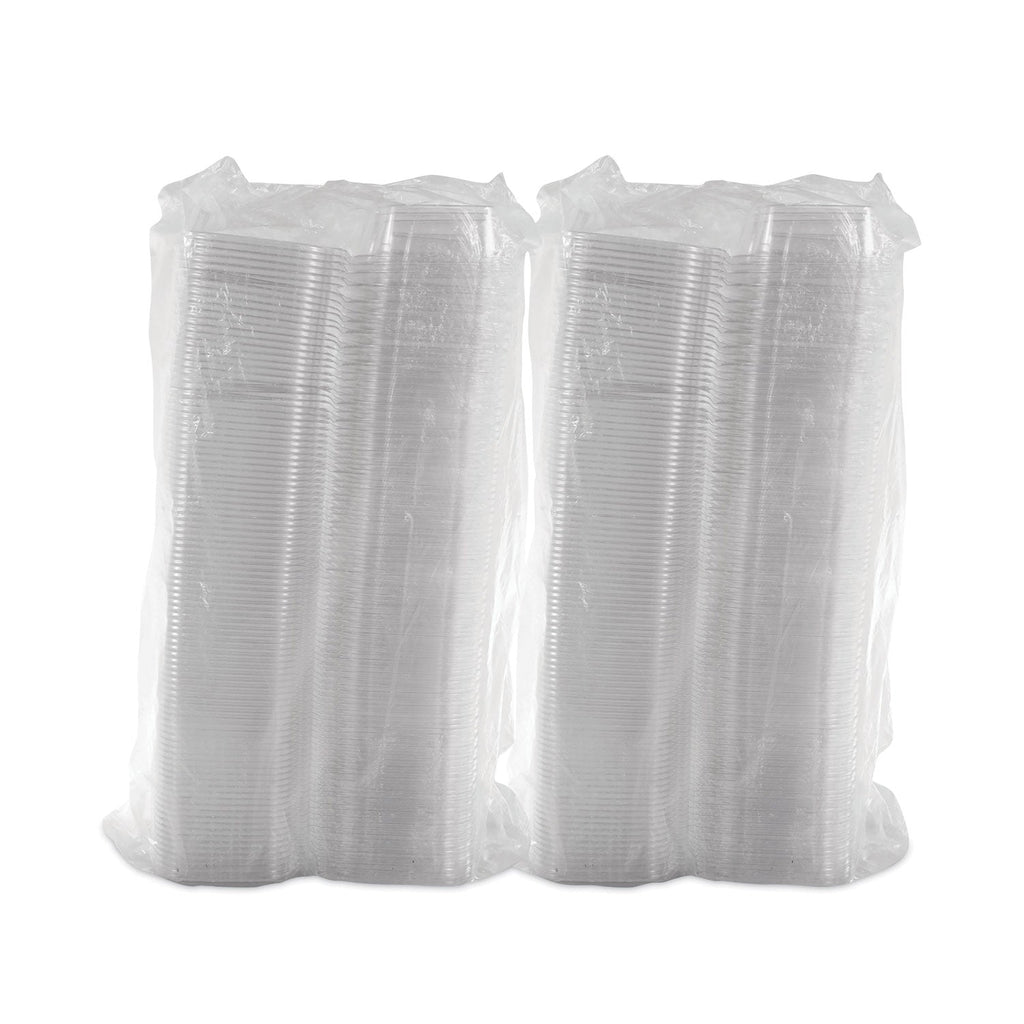 Dart ClearPac SafeSeal Tamper-Resistant, Tamper-Evident Containers, Tall, Flat Lid, 20 oz, 5.7 x 7.3 x 1.8, Clear, Plastic, 200/CT