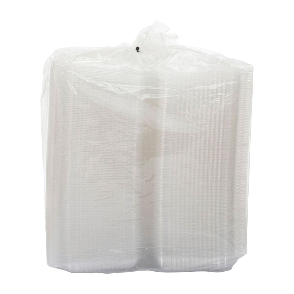 Dart StayLock Clear Hinged Lid Containers, 9.4 x 6.8 x 2.1, Clear, Plastic, 250/Carton