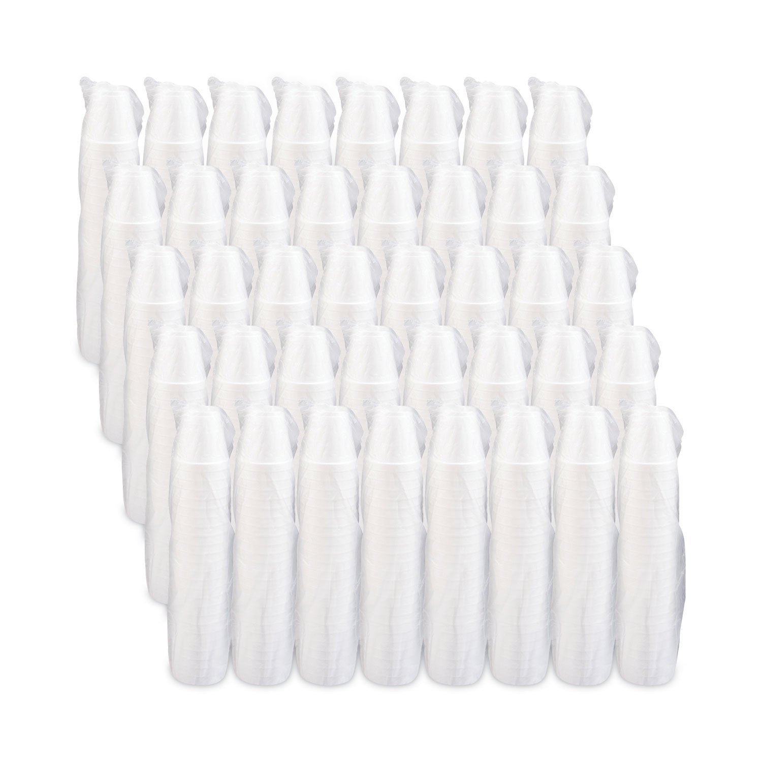 Dart Foam Drink Cups, 8 oz, White, 25/Bag, 40 Bags/Carton
