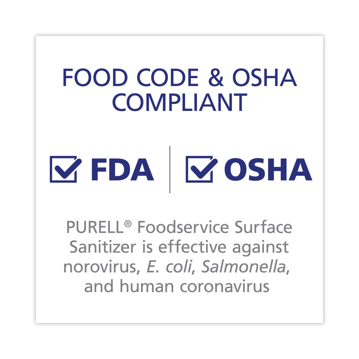 PURELL Foodservice Surface Sanitizer, Fragrance Free, 1 gal Bottle