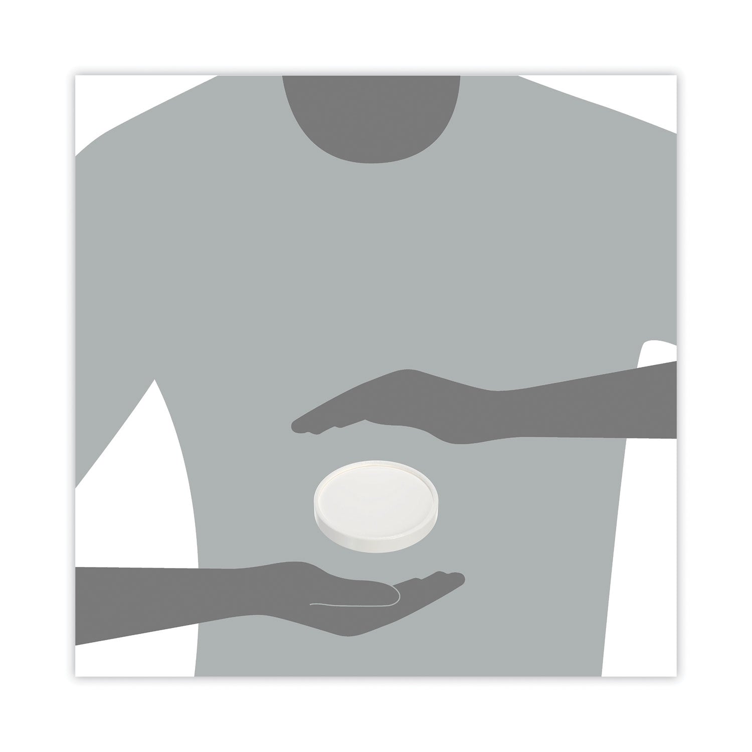 Dart Spiral-Wound Paper Hot Cup Lids, Fits 16 oz Cups, White, 25/Sleeve, 20 Sleeves/Carton