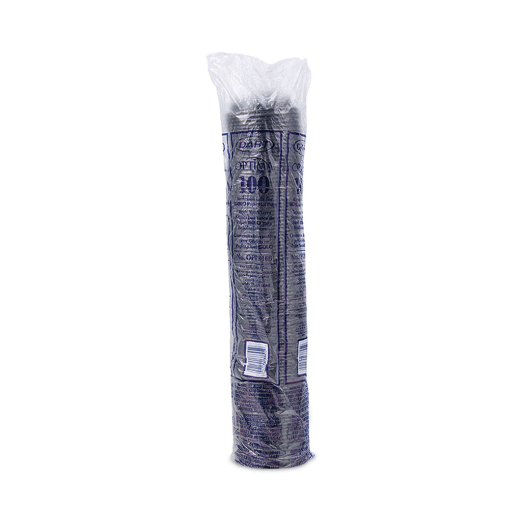 Dart Optima Reclosable Lids for Paper Hot Cups, Fits 10 oz to 24 oz Cups, Black, 1,000/Carton