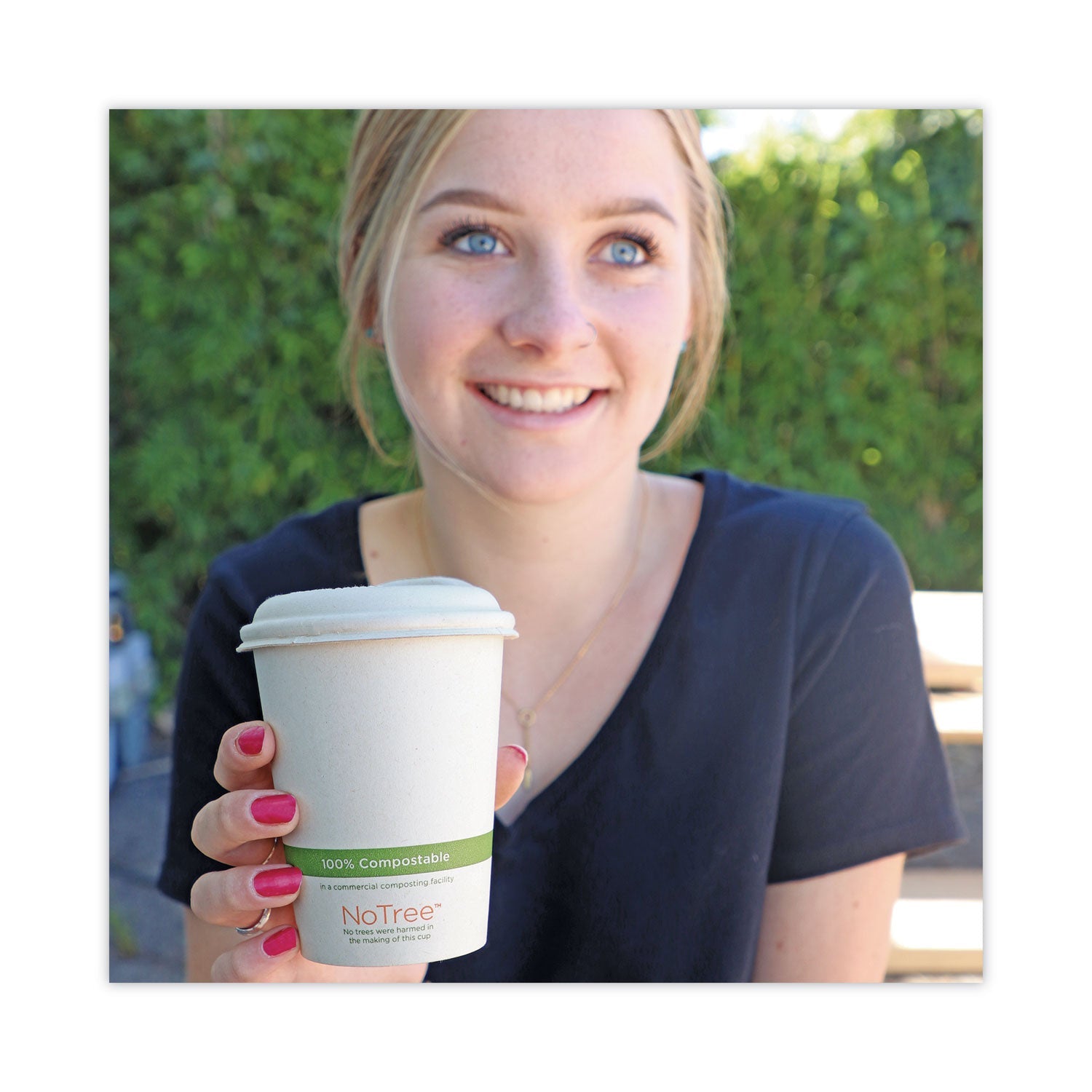 World Centric NoTree Paper Hot Cups, 16 oz, Natural, 1,000/Carton