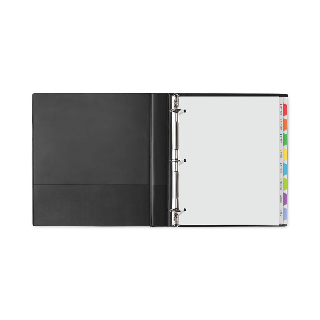 Avery Clear Easy View Plastic Dividers with Multicolored Tabs and Sheet Protector, 8-Tab, 11 x 8.5, Clear, 1 Set