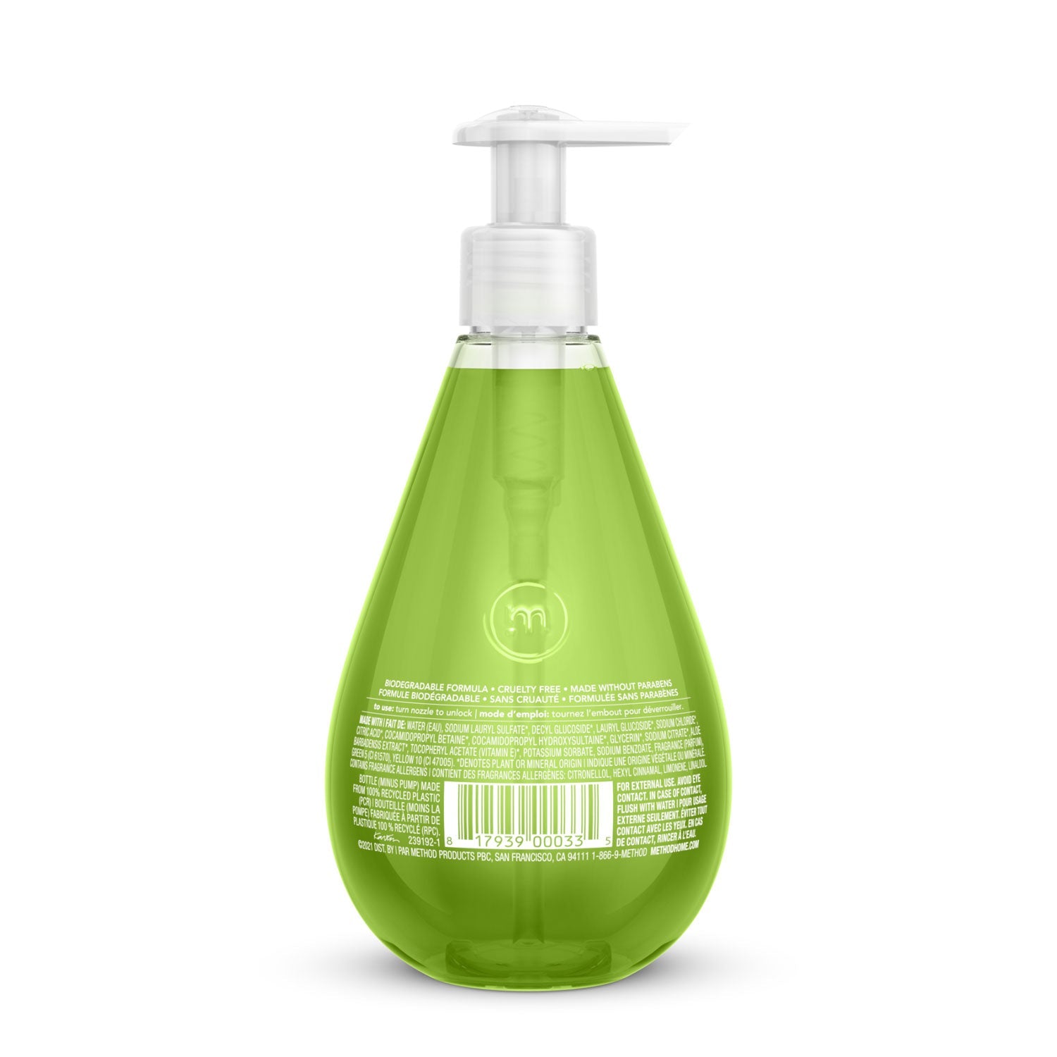 Method Gel Hand Wash, Green Tea and Aloe, 12 oz Pump Bottle