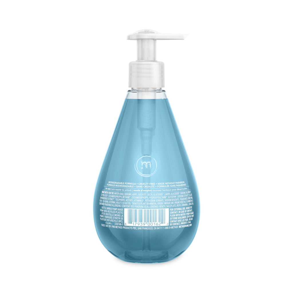 Method Gel Hand Wash, Sea Minerals, 12 oz Pump Bottle, 6/Carton