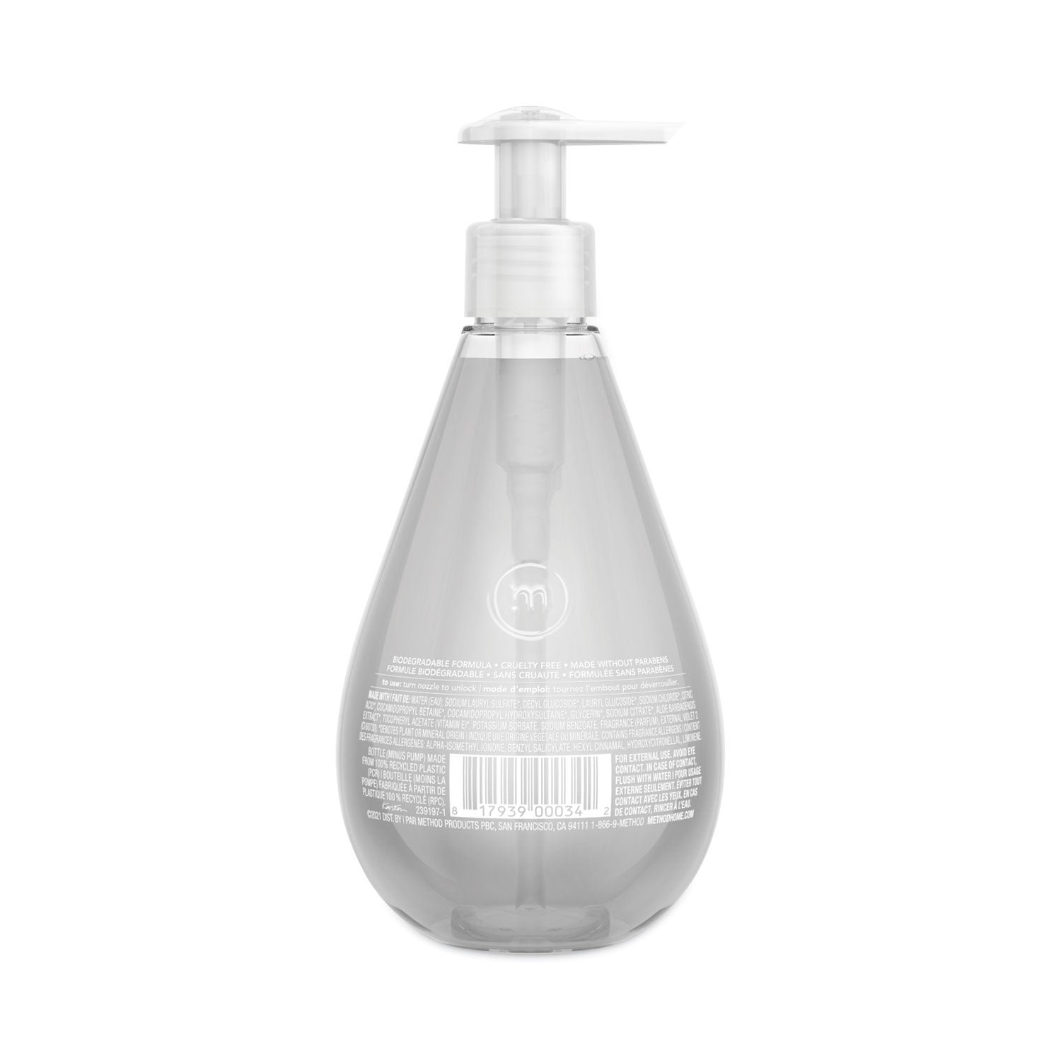 Method Gel Hand Wash, Sweet Water, 12 oz Pump Bottle