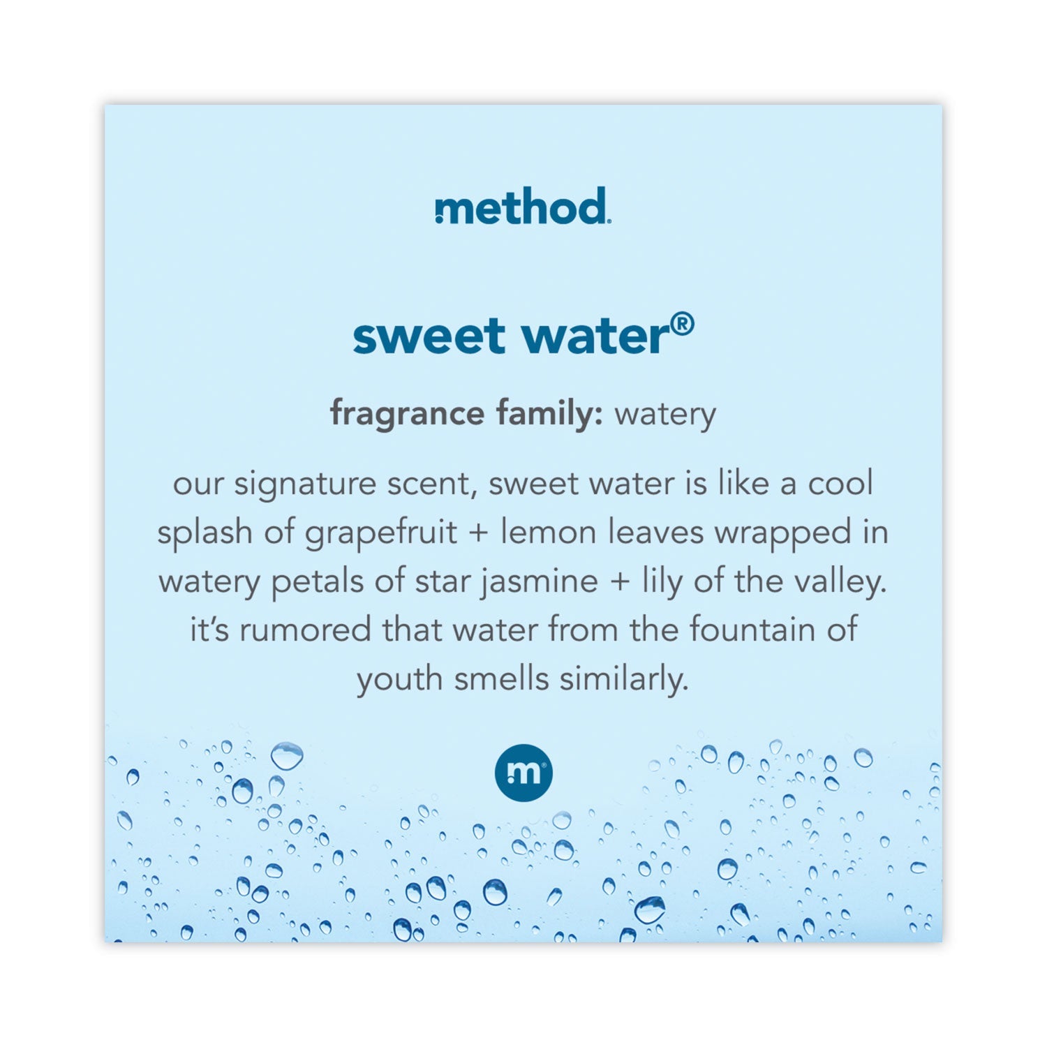 Method Gel Hand Wash, Sweet Water, 12 oz Pump Bottle