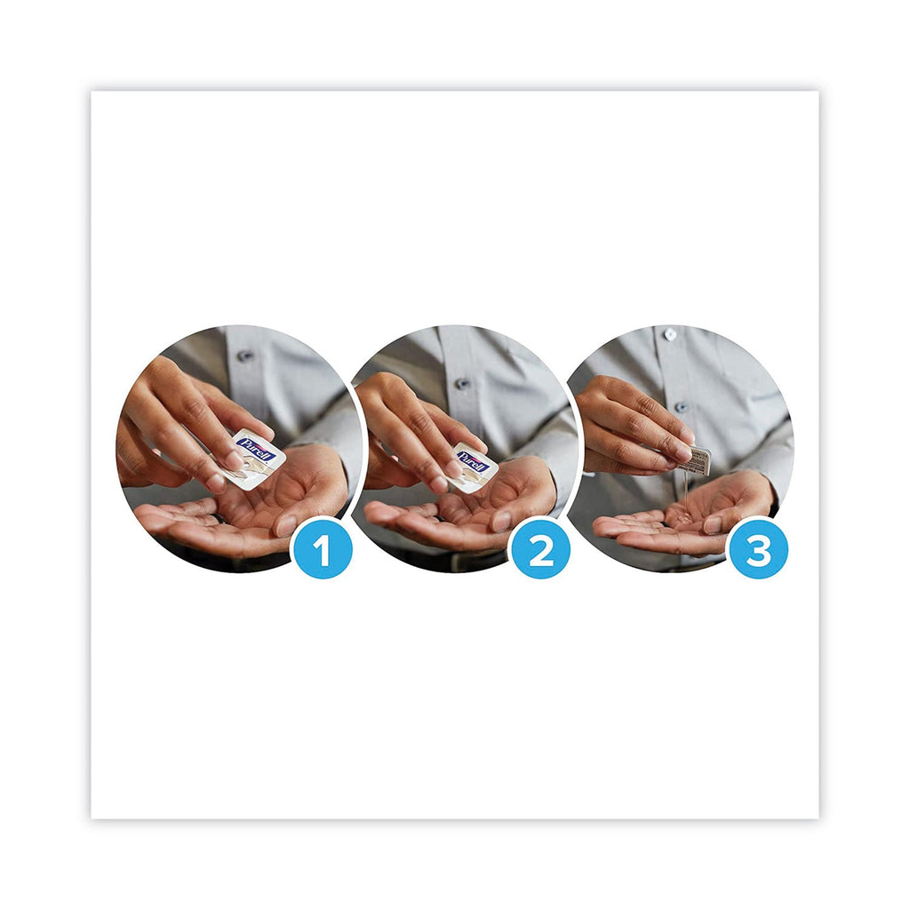 PURELL Single Use Advanced Gel Hand Sanitizer, 1.2 mL, Packet, Fragrance-Free, 2,000/Carton