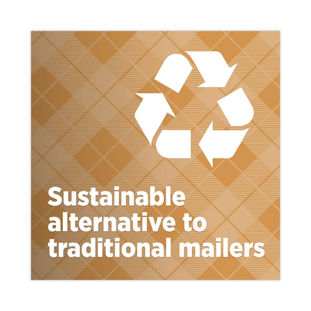 Scotch Curbside Recyclable Padded Mailer, #5, Bubble Cushion, Self-Adhesive Closure, 12 x 17.25, Natural Kraft, 100/Carton