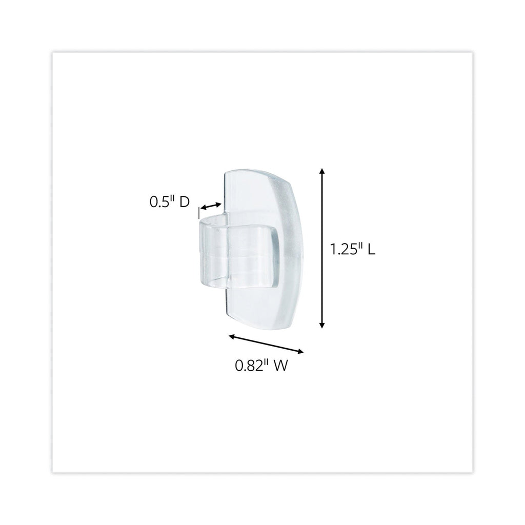 Command All Weather Hooks and Strips, Plastic, Cord Clips, 32 Clips and 36 Small Strips/Pack