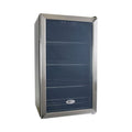 Alera 3.4 Cu. Ft. Beverage Cooler, Stainless Steel/Black