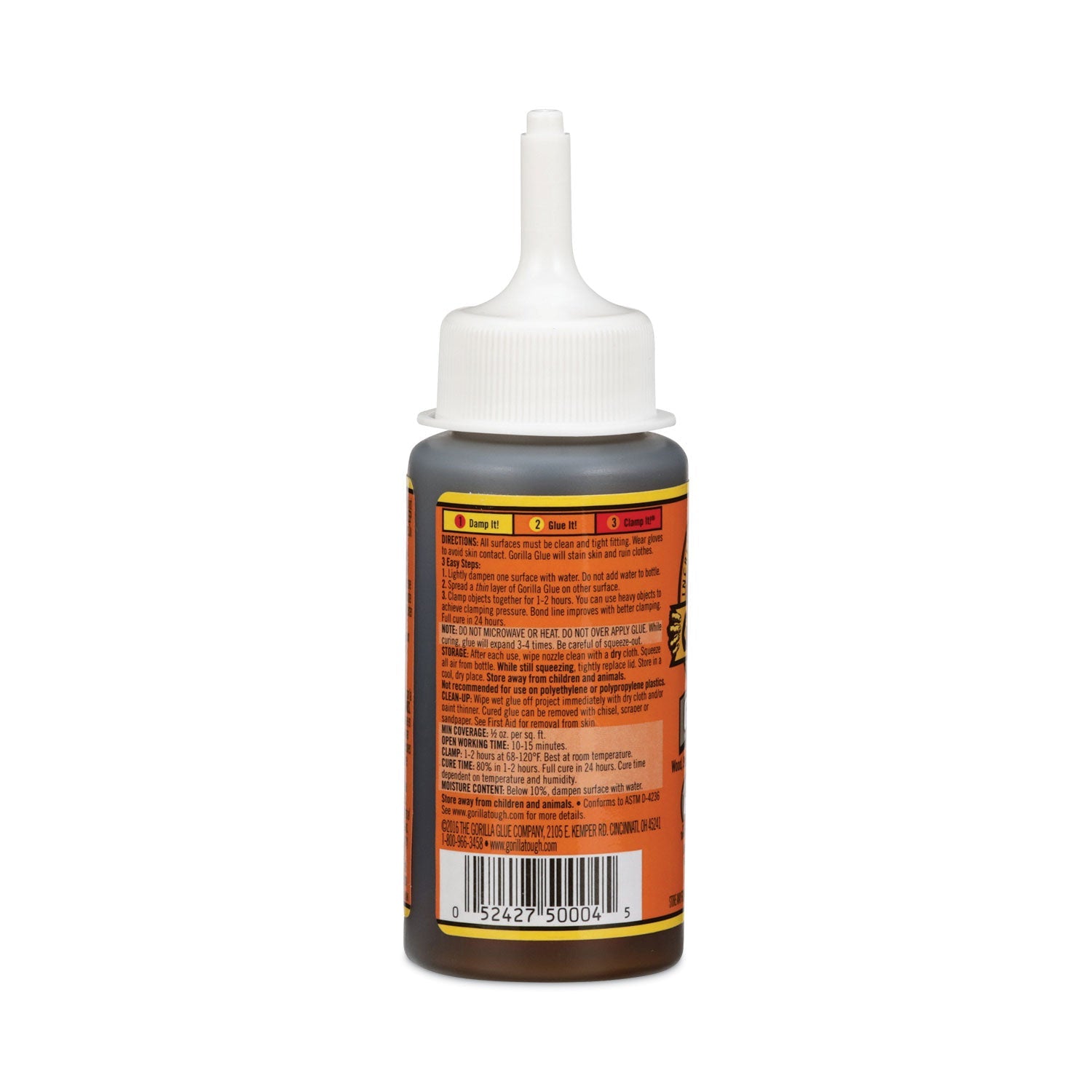 Gorilla Original Formula Glue, 4 oz, Dries Light Brown