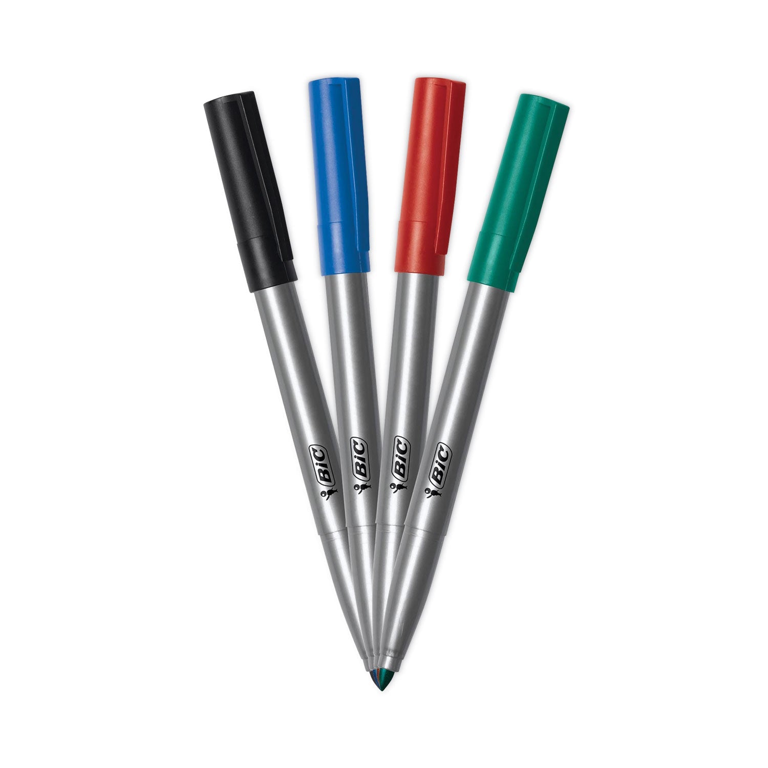 BIC ReVolution Permanent Markers, Fine Bullet Tip, Assorted Colors, Dozen