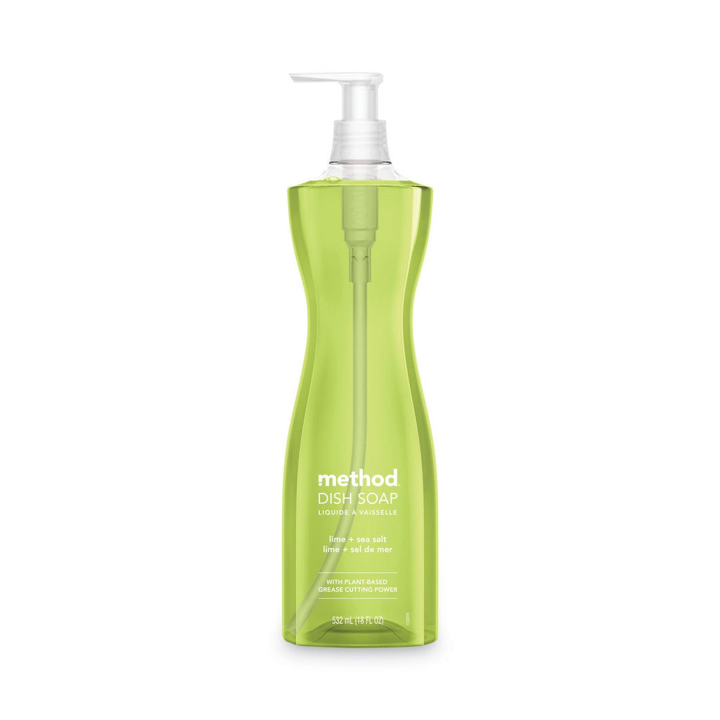 Method Dish Soap Pump, Hour-Glass Bottle Shape, Lime and Sea Salt Scent, 18 oz Pump Bottle, 6/Carton