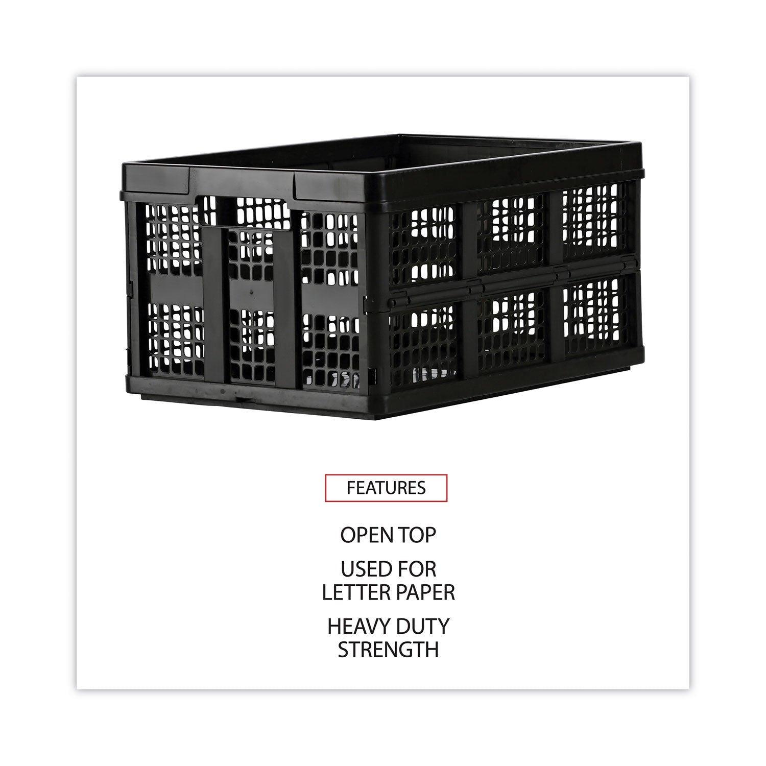 Universal Filing/Storage Tote, Letter Files, 20.13" x 14.63" x 10.75", Black