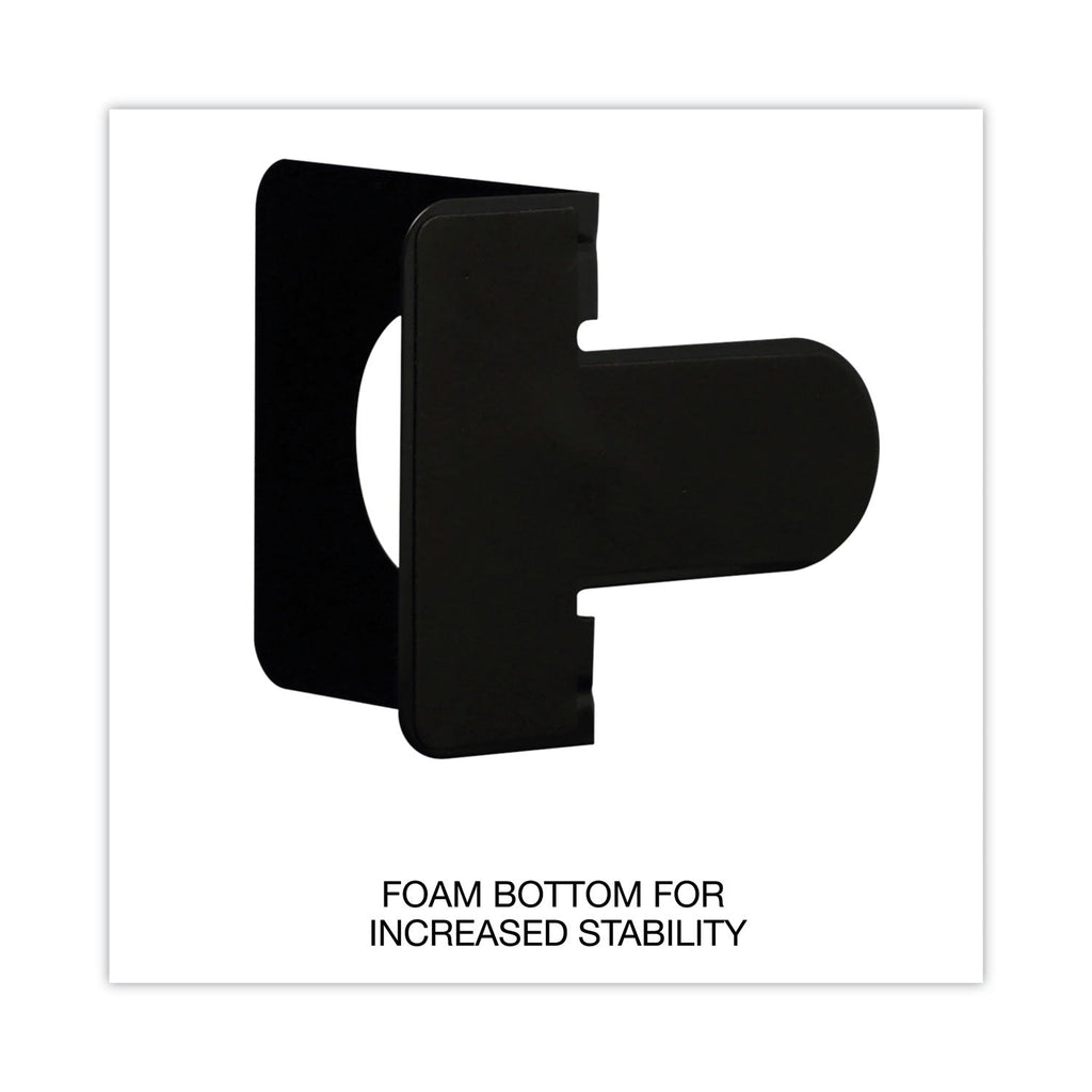 Universal Economy Bookends, Nonskid, 4.75 x 5.25 x 5, Heavy Gauge Steel, Black, 1 Pair