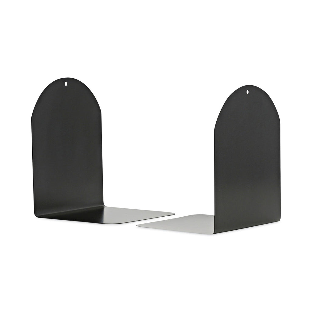 Universal Magnetic Bookends, 6 x 5 x 7, Metal, Black, 1 Pair