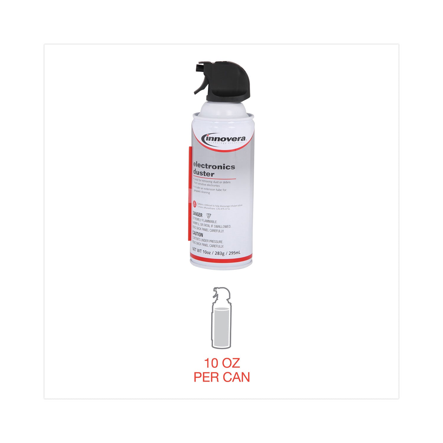 Innovera Compressed Air Duster Cleaner, 10 oz Can