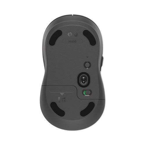 Logitech Signature M650 for Business Wireless Mouse, Medium, 2.4 GHz Frequency, 33 ft Wireless Range, Right Hand Use, Graphite