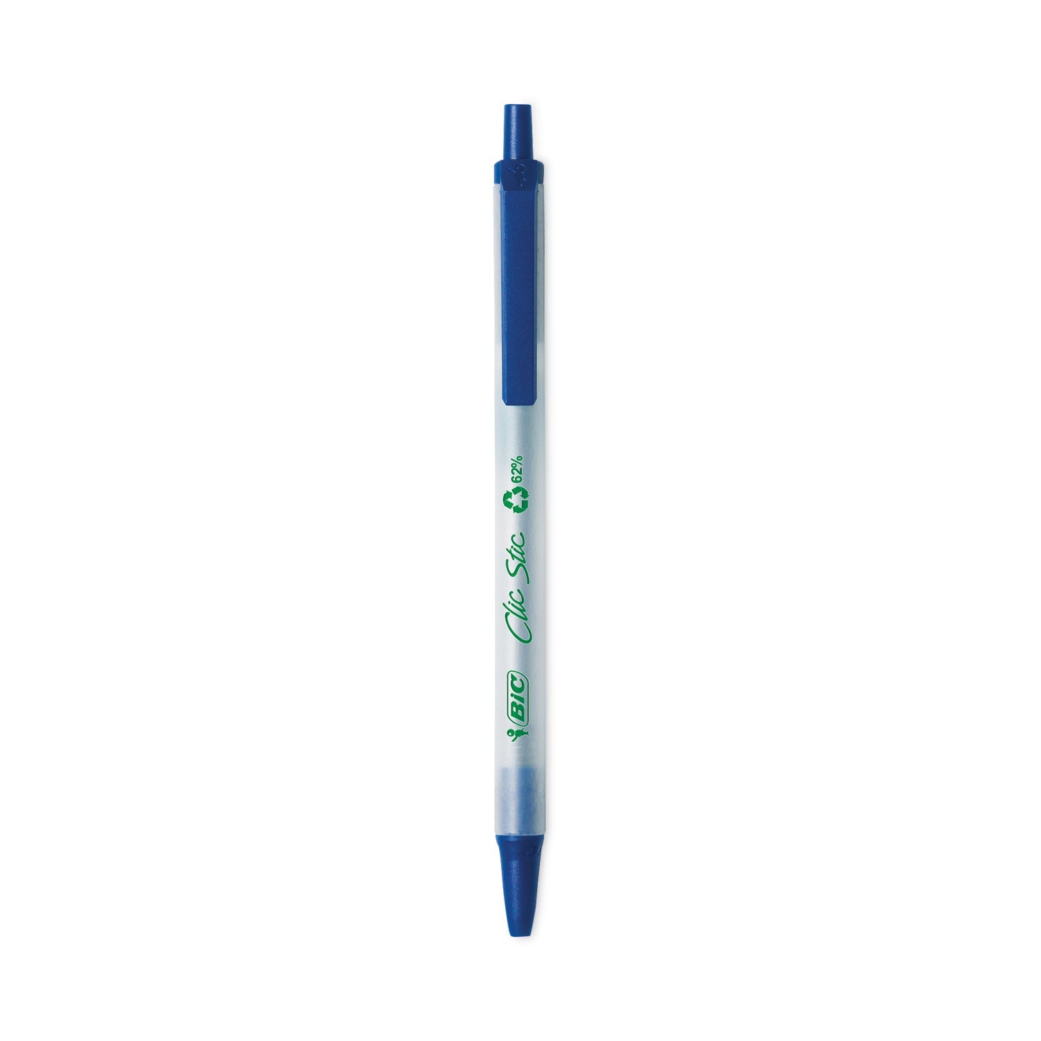 BIC ReVolution Ballpoint Pen, Retractable, Medium 1 mm, Blue Ink/Semi-Clear Barrel, 48/Pack