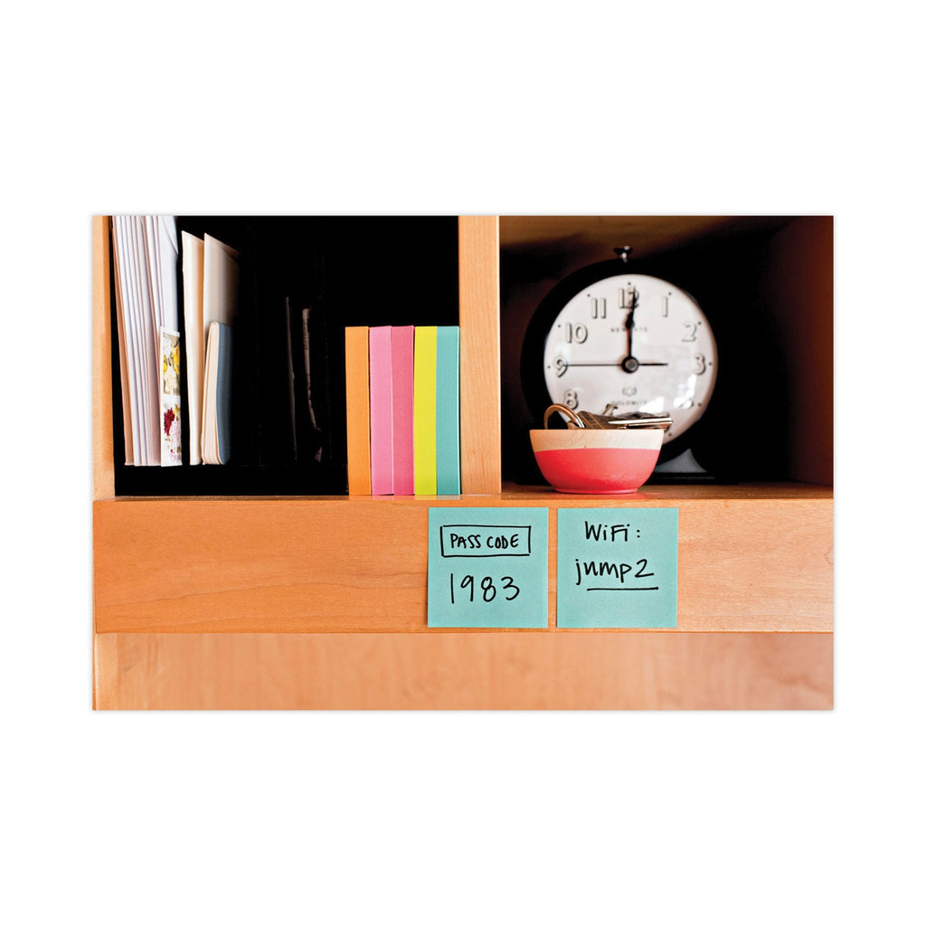 Post-it Original Cubes, 3" x 3", Seafoam Wave Collection, 490 Sheets/Cube