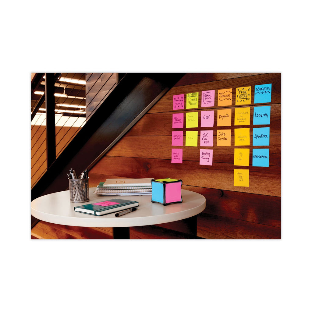 Post-it Full Stick Notes, 3" x 3", Electric Yellow, 25 Sheets/Pad, 12 Pads/Pack