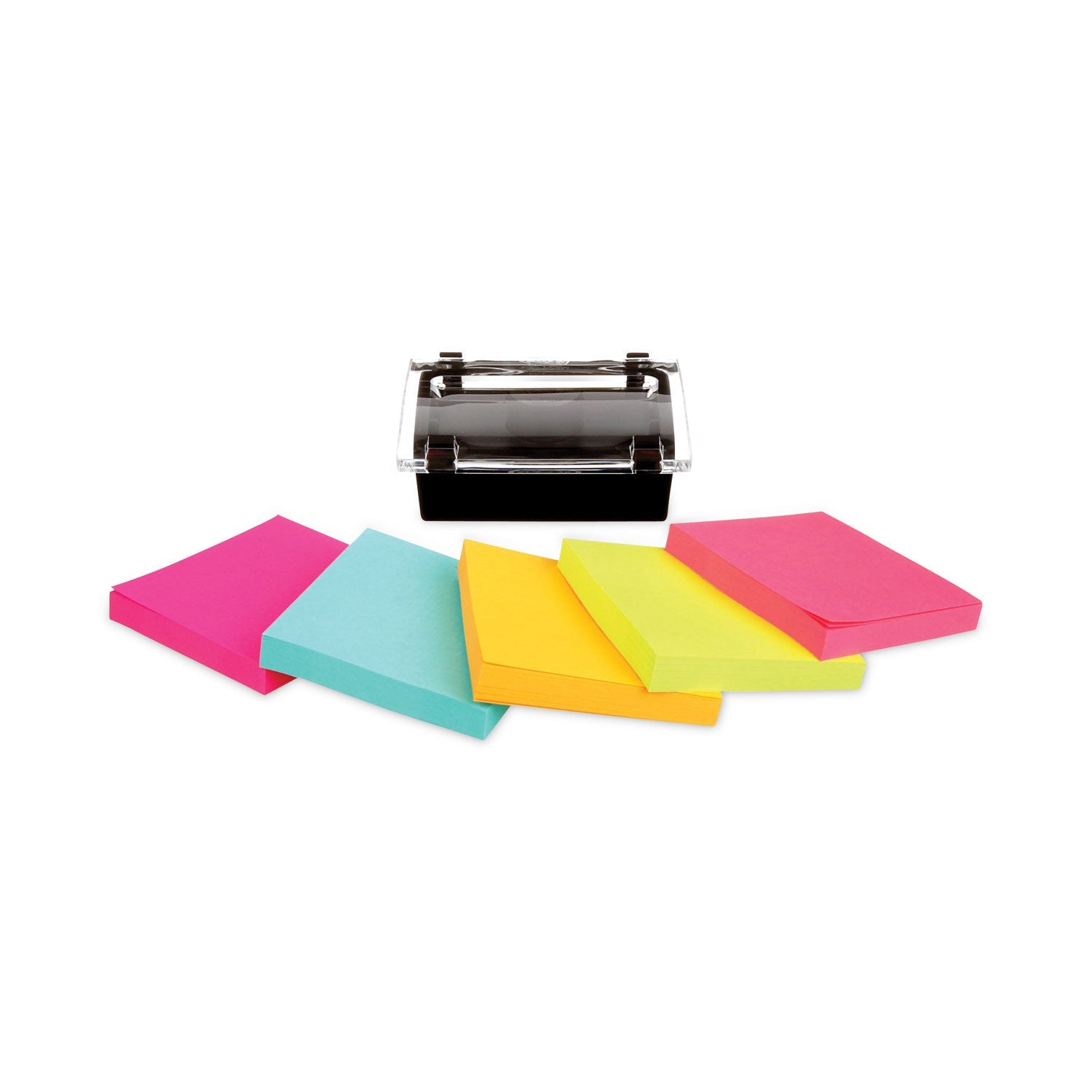 Post-it Pop-up Dispenser Value Pack, For 3 x 3 Pads, Black/Clear, Includes (12) Marrakesh Rio de Janeiro Super Sticky Pop-up Pad