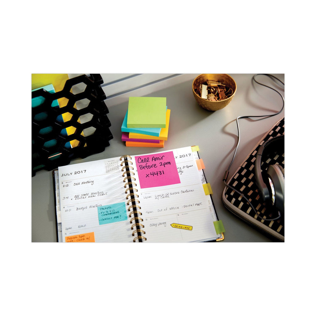 Post-it Original Pop-up Refill, 3" x 3", Floral Fantasy Collection Colors, 100 Sheets/Pad, 6 Pads/Pack