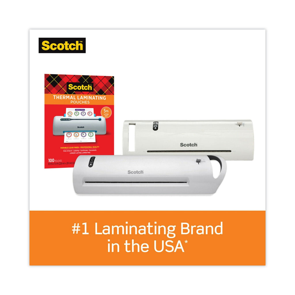 Scotch Laminating Pouches, 3 mil, 9" x 11.5", Gloss Clear, 100/Pack