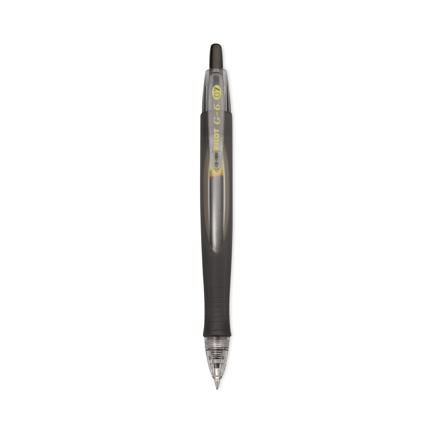 Pilot G6 Gel Pen, Retractable, Fine 0.7 mm, Black Ink, Black Barrel