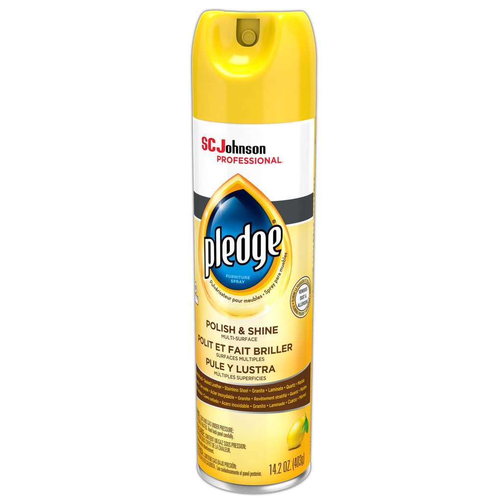 Pledge Furniture Polish, Lemon, 14.2 oz Aerosol Spray