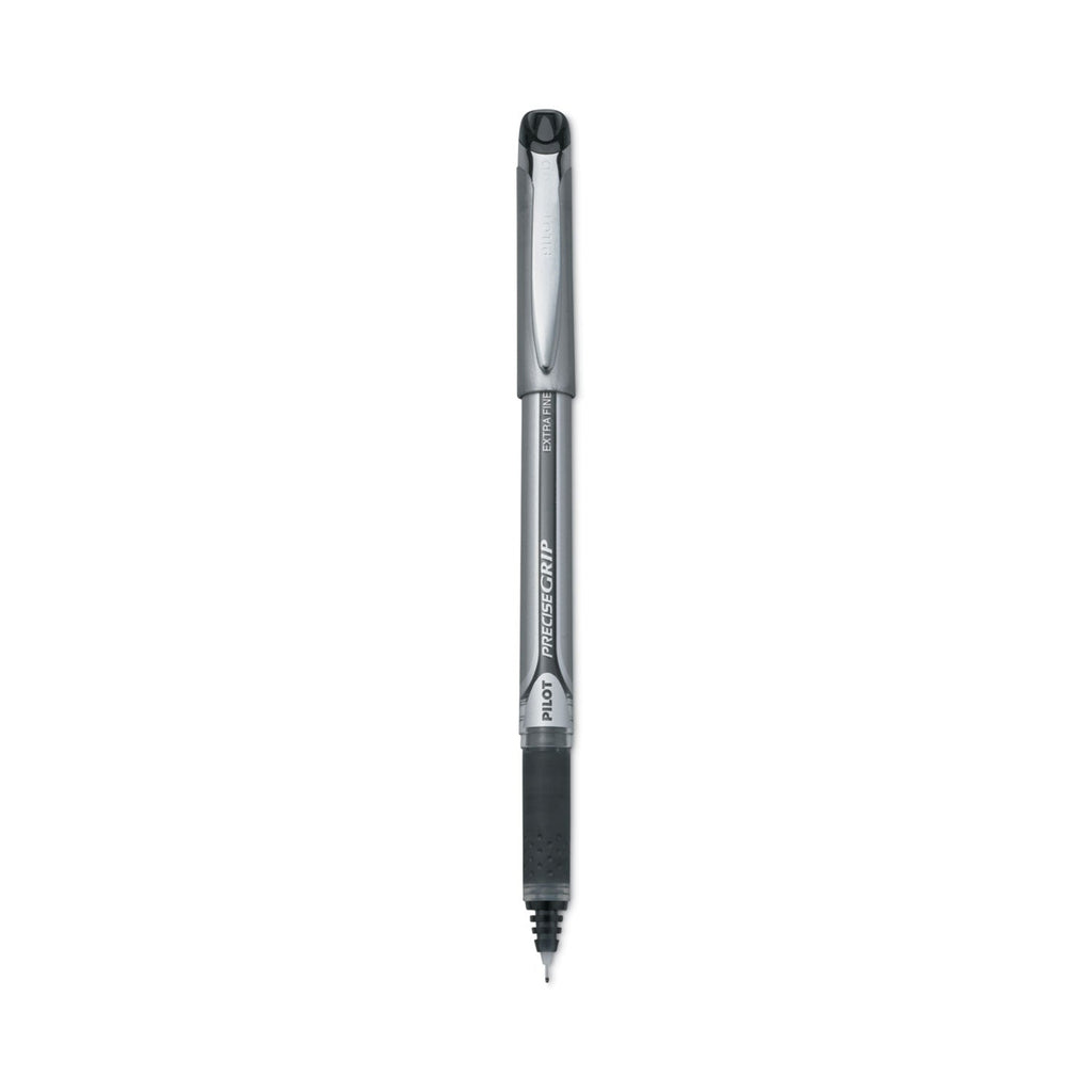 Pilot Precise Grip Roller Ball Pen, Stick, Extra-Fine 0.5 mm, Black Ink, Black Barrel