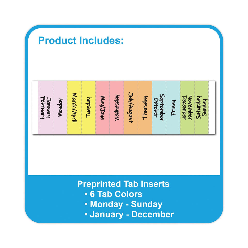 C-Line Zippered Binder with Expanding File, 2" Expansion, 7 Sections, Zipper Closure, 1/6-Cut Tabs, Letter Size, Bright Blue