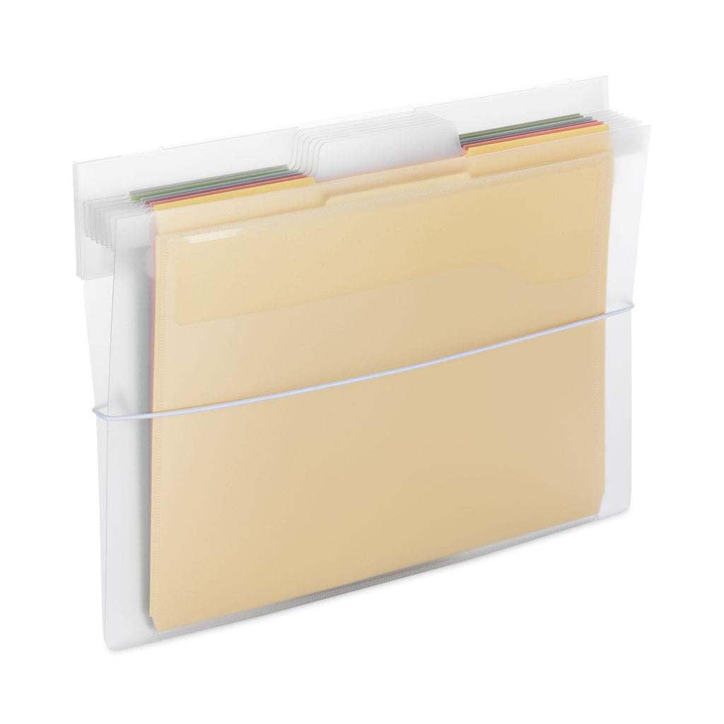 Smead Cascading Wall Organizer, 6 Sections, Letter Size, 14.25" x 24.25", Blue, Clear, Gray, Green, Orange, Pink, Purple