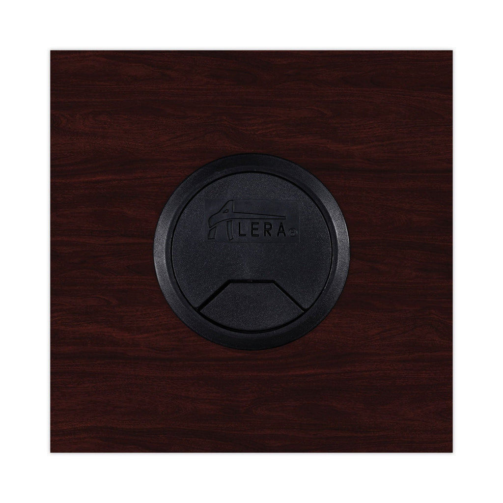 Alera Valencia Series Reversible Return/Bridge Shell, 47.25w x 23.63d x 29.5h, Mahogany