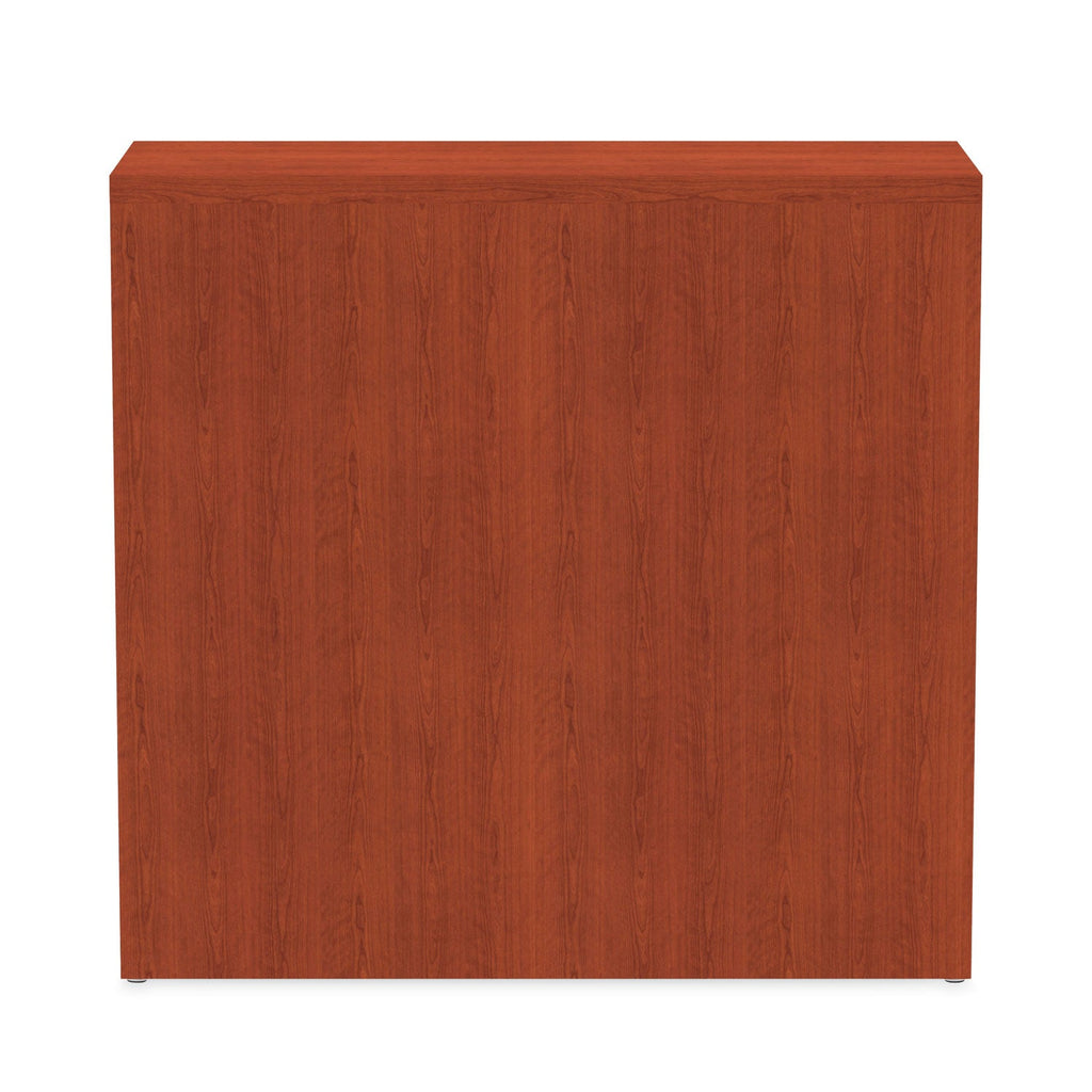 Alera Valencia Series Bookcase, Two-Shelf, 31.75w x 14d x 29.5h, Med Cherry